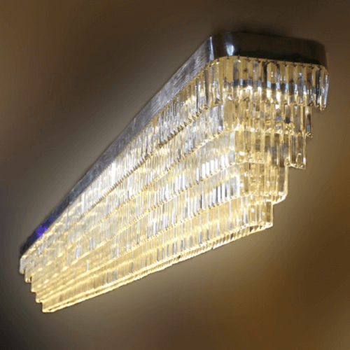rectangular custom design crystal chandelier 3