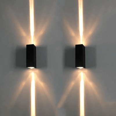 Rectangular Up-Down Outdoor Wall Facade Light – Harold Electricals