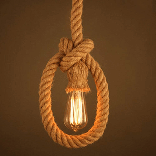 stylish oval rope hanging light 1