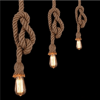 stylish oval rope hanging light 4