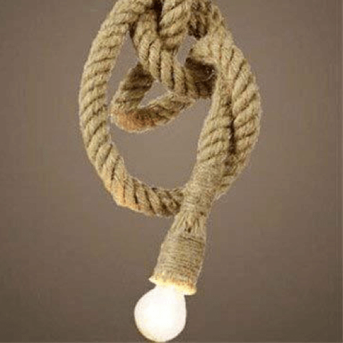 stylish oval rope hanging light 6