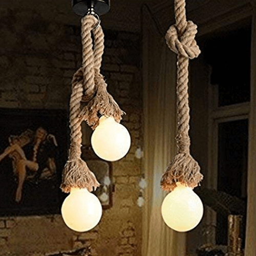stylish oval rope hanging light 7