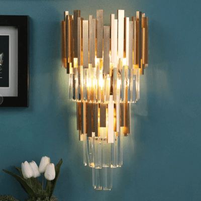 vida golden metal sconce wall light 3