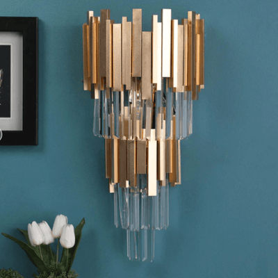 vida golden metal sconce wall light 4